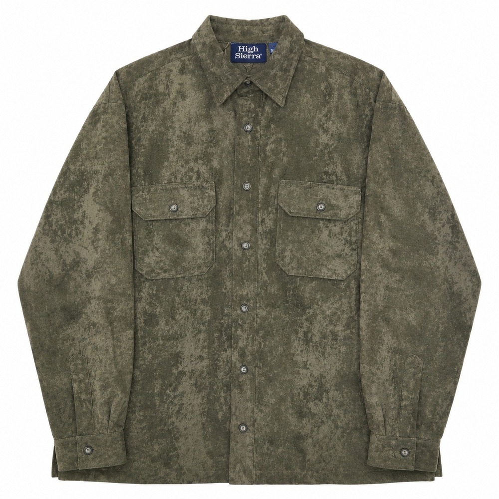 High Sierra Jacket Mens Large Polo Suede Olive Green Military Outdoors Quilted